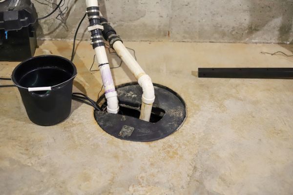 Interior Basement Drainage in Stow