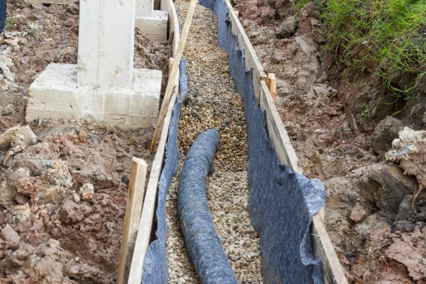 French Drain Installation in Stow